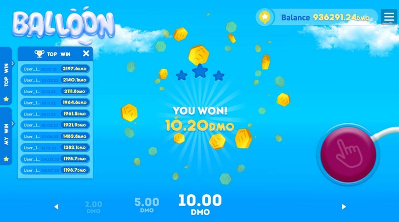 Las características clave del Balloon Money Game incluyen: